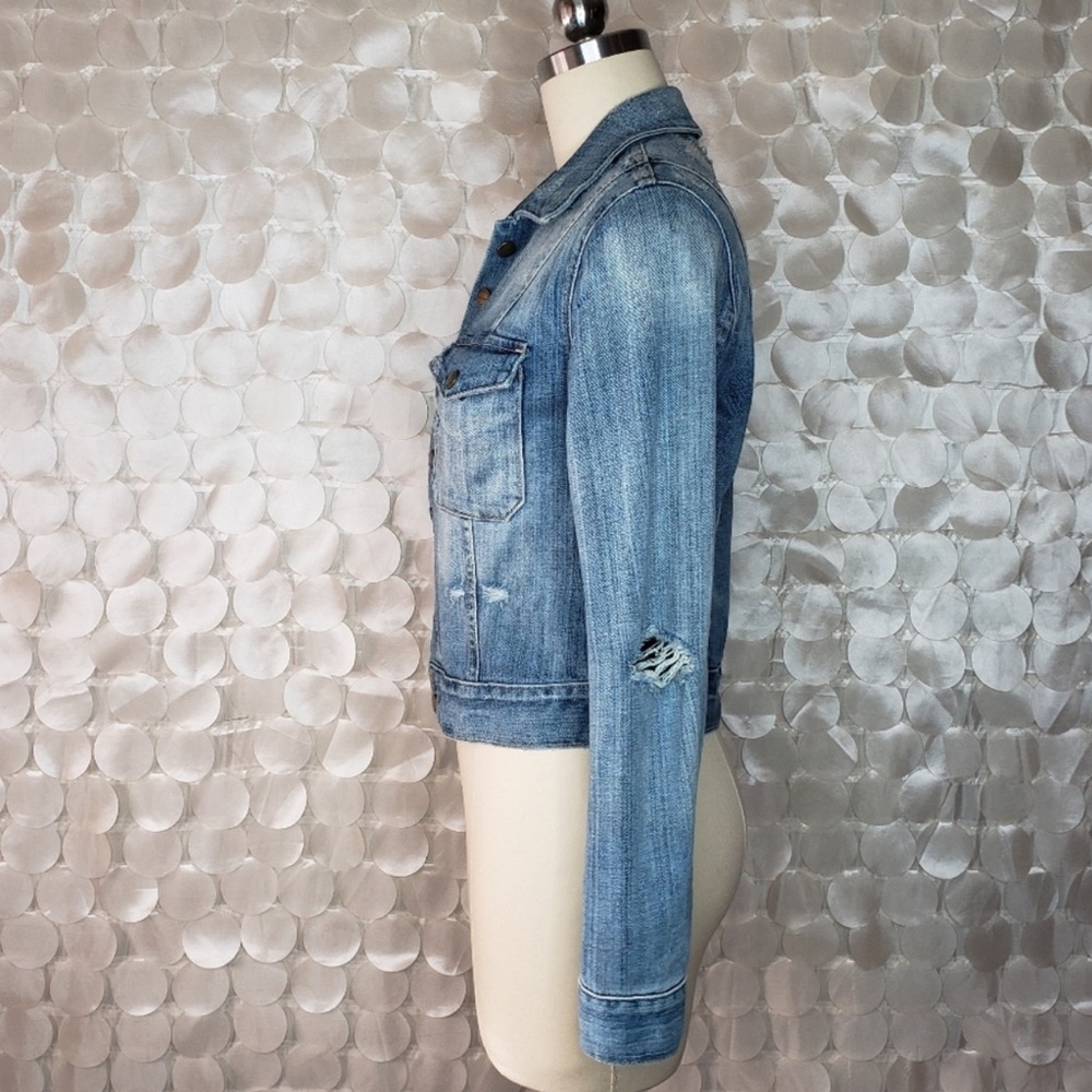 Current/Elliott Revolve Snap Jacket Shredded 0 - image 5